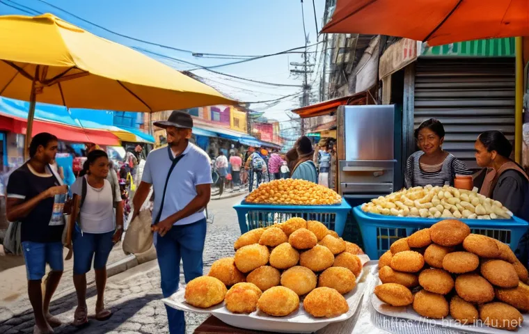 브라질에서 가장 많이 소비되는 음식 - **Prompt:** A cozy, warm Brazilian kitchen scene depicting a traditional everyday meal. On a rustic ...