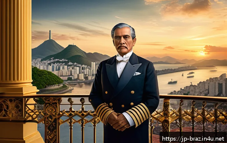 브라질 제국 역사 - A grand historical scene depicting Emperor Pedro I of Brazil in regal 19th-century royal attire, sta...