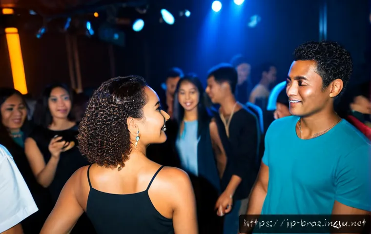 브라질 나이트라이프 및 클럽 문화 - Photorealistic Brazilian nightlife scene in a stylish Rio de Janeiro dance club, diverse adult frien...